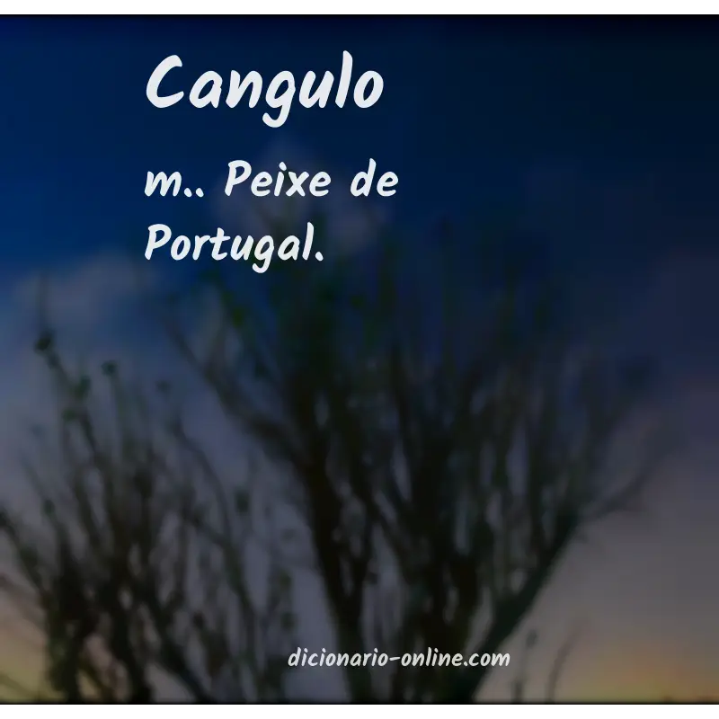 Significado de cangulo