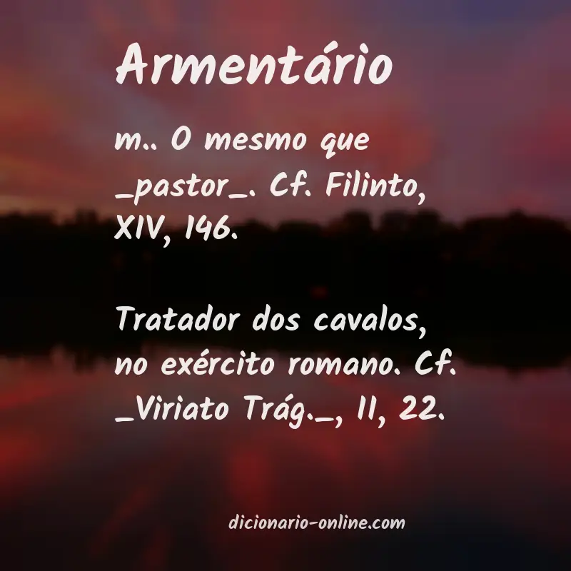 Significado de armentário