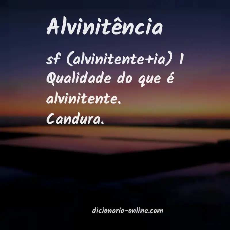 Significado de alvinitência