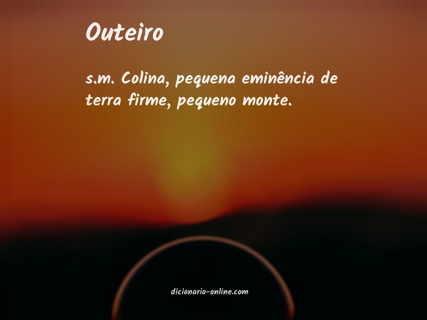 Significado de outeiro
