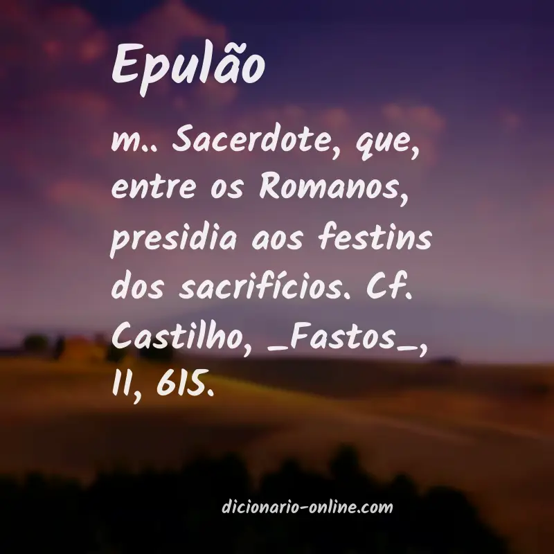 Significado de epulão