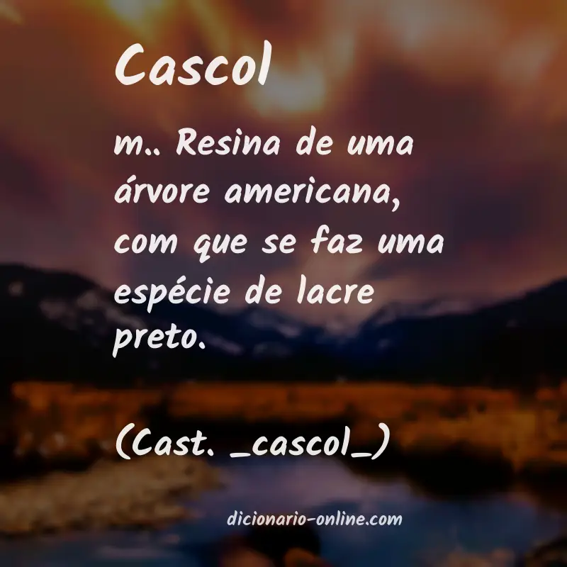 Significado de cascol