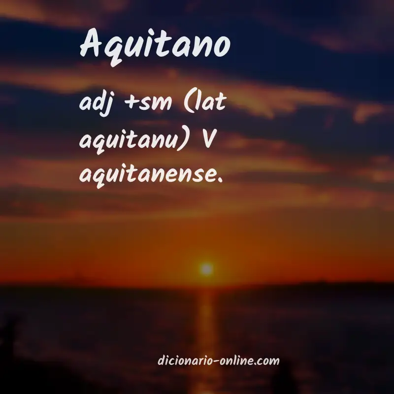 Significado de aquitano