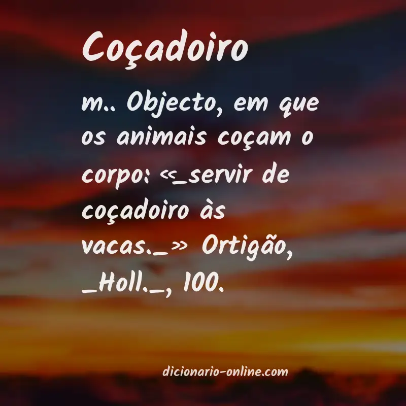 Significado de coçadoiro