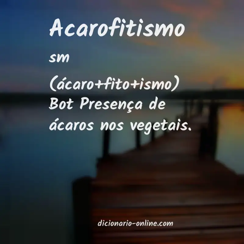 Significado de acarofitismo