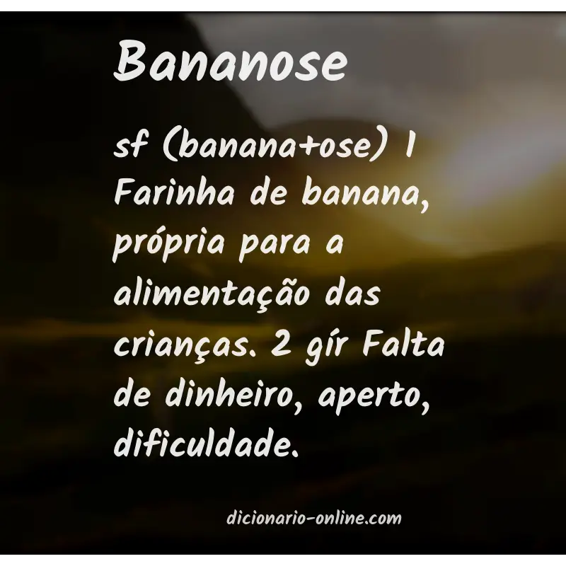 Significado de bananose