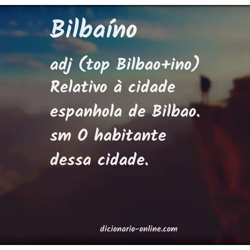 Significado de bilbaíno