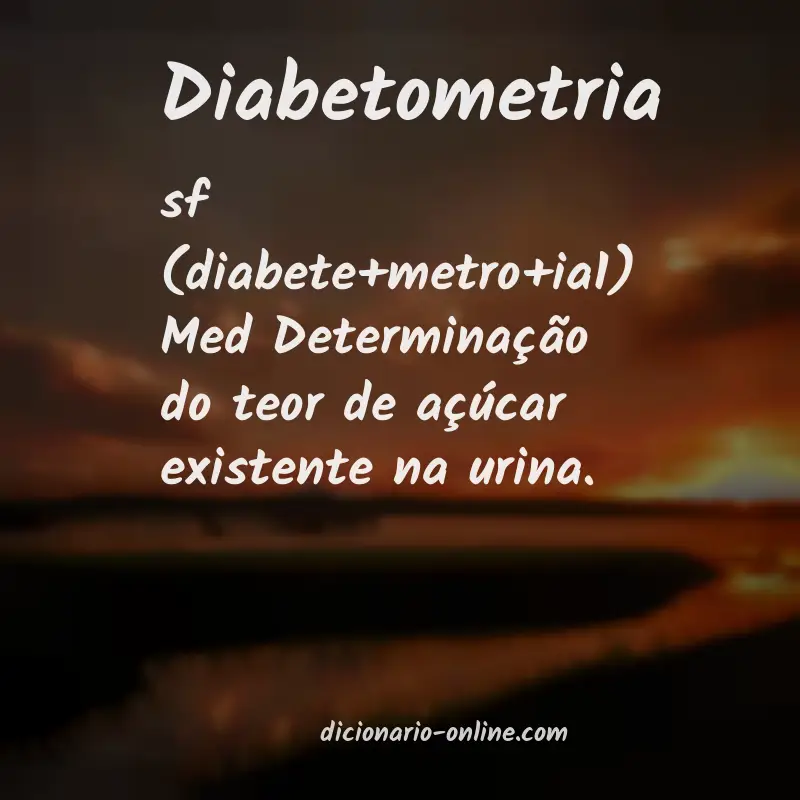 Significado de diabetometria