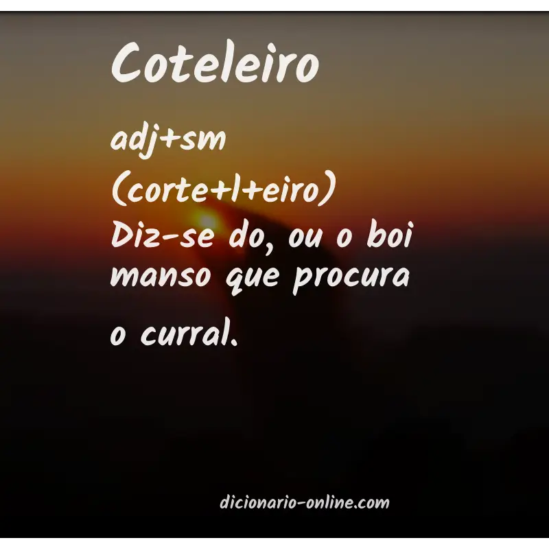 Significado de coteleiro