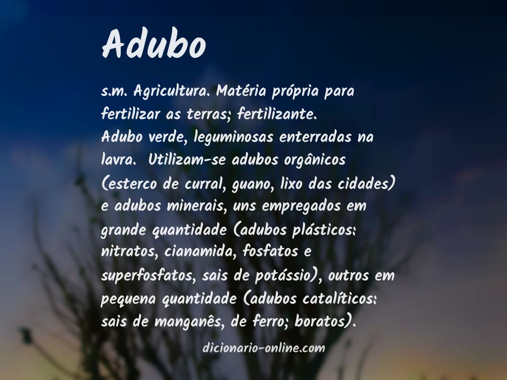 Significado de adubo