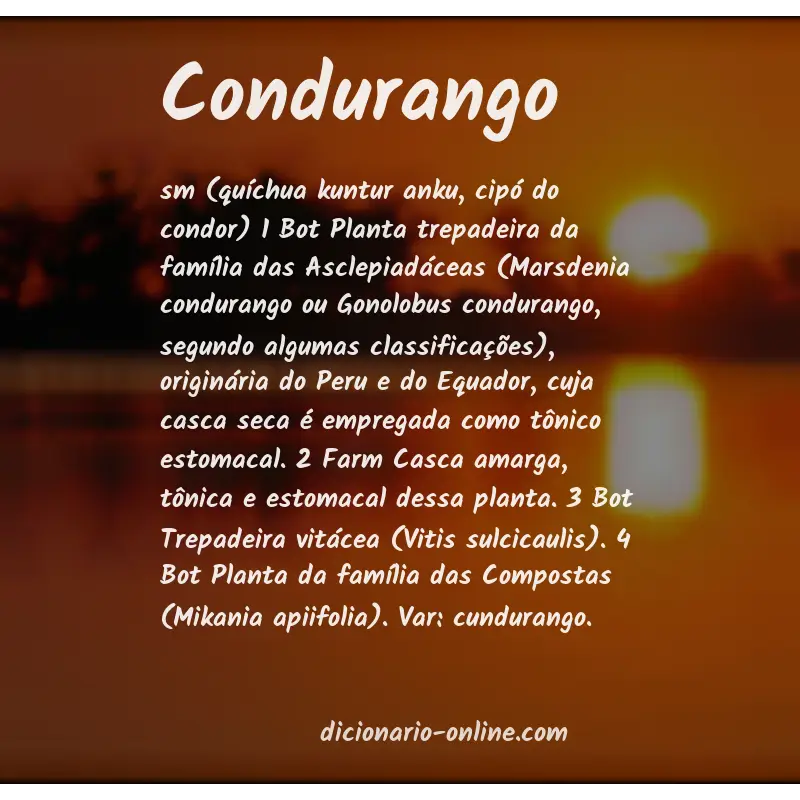 Significado de condurango