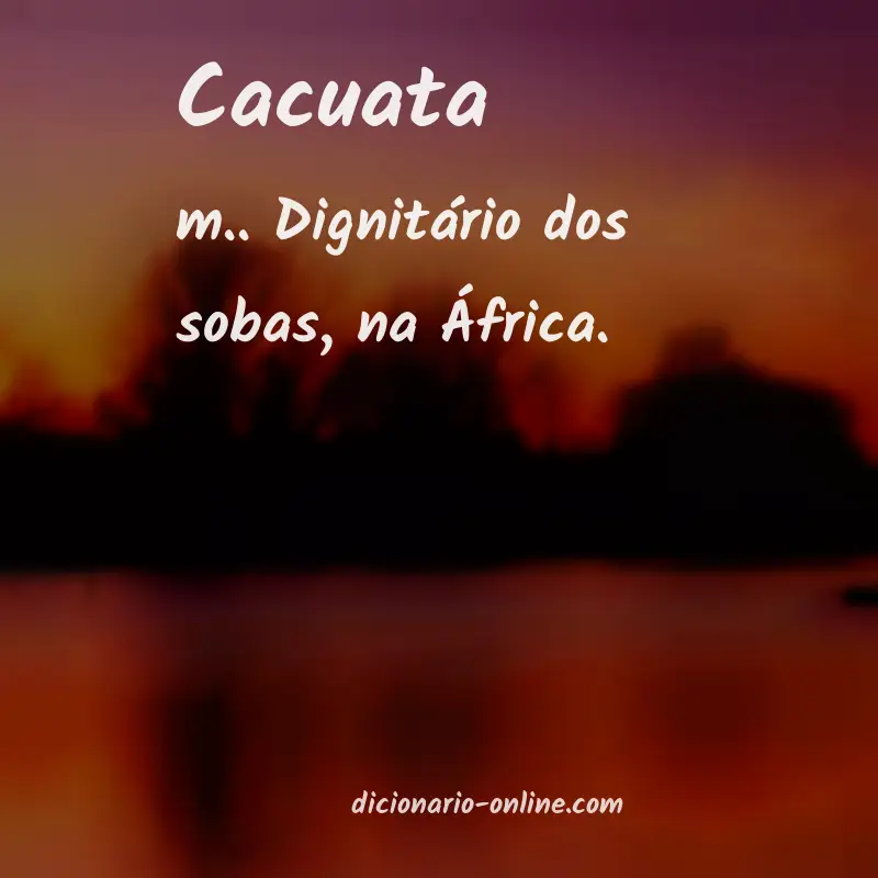 Significado de cacuata