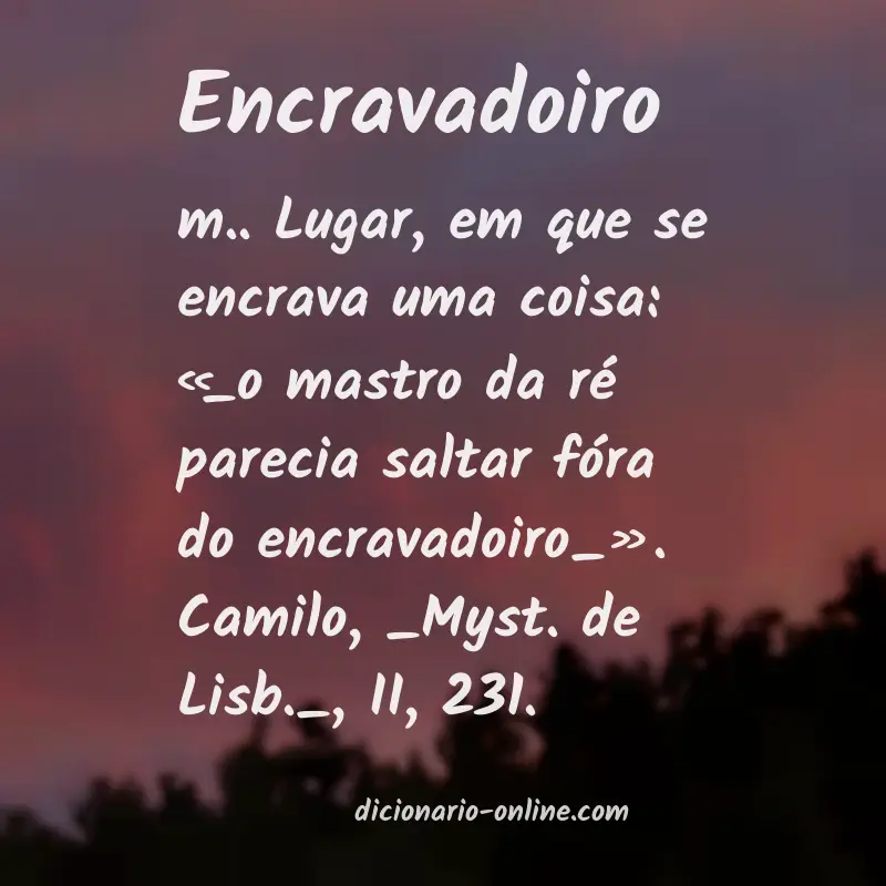 Significado de encravadoiro