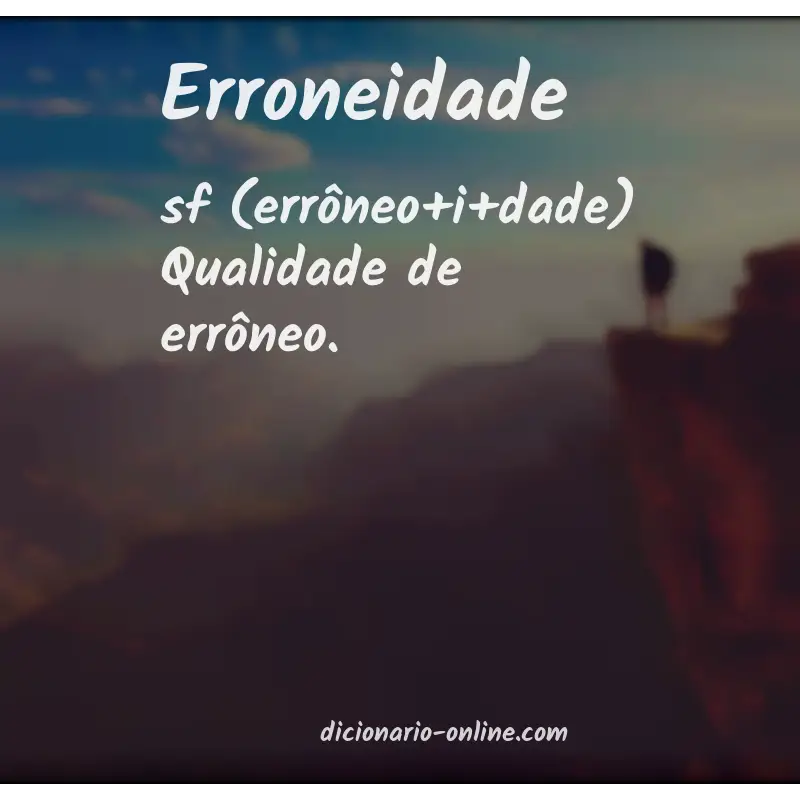 Significado de erroneidade