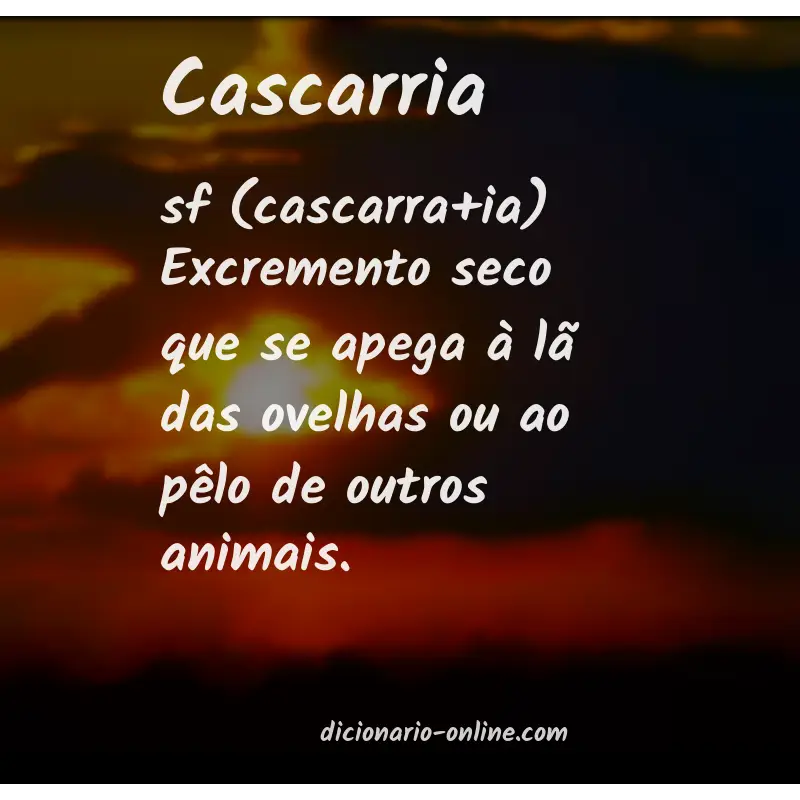 Significado de cascarria