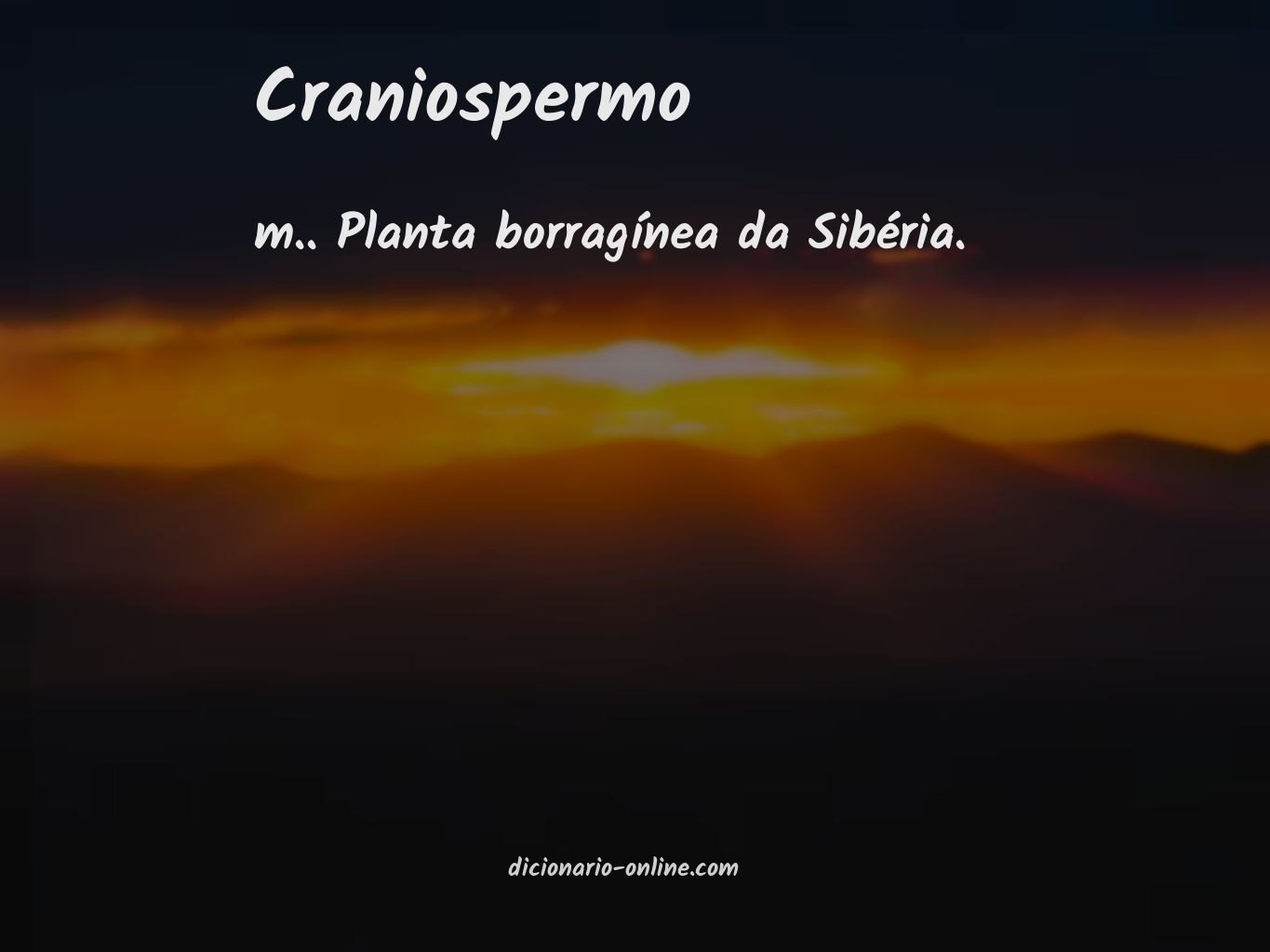 Significado de craniospermo