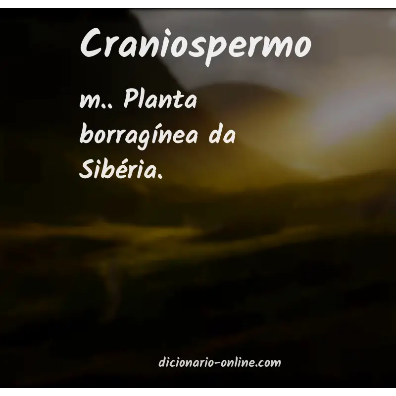Significado de craniospermo
