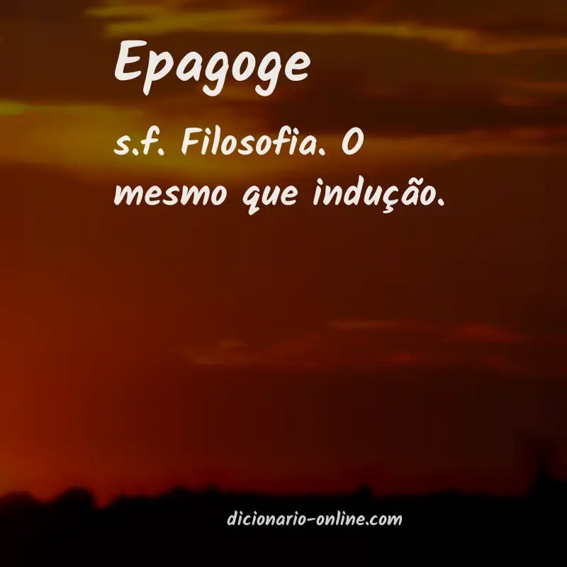Significado de epagoge