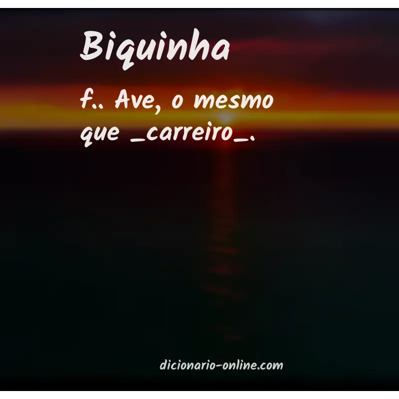 Significado de biquinha