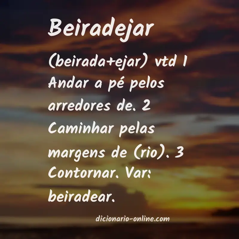 Significado de beiradejar