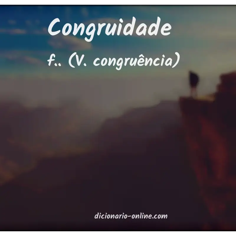 Significado de congruidade