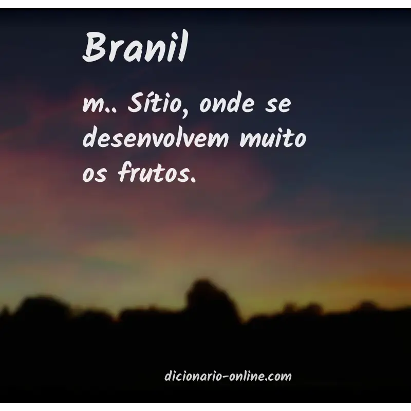 Significado de branil