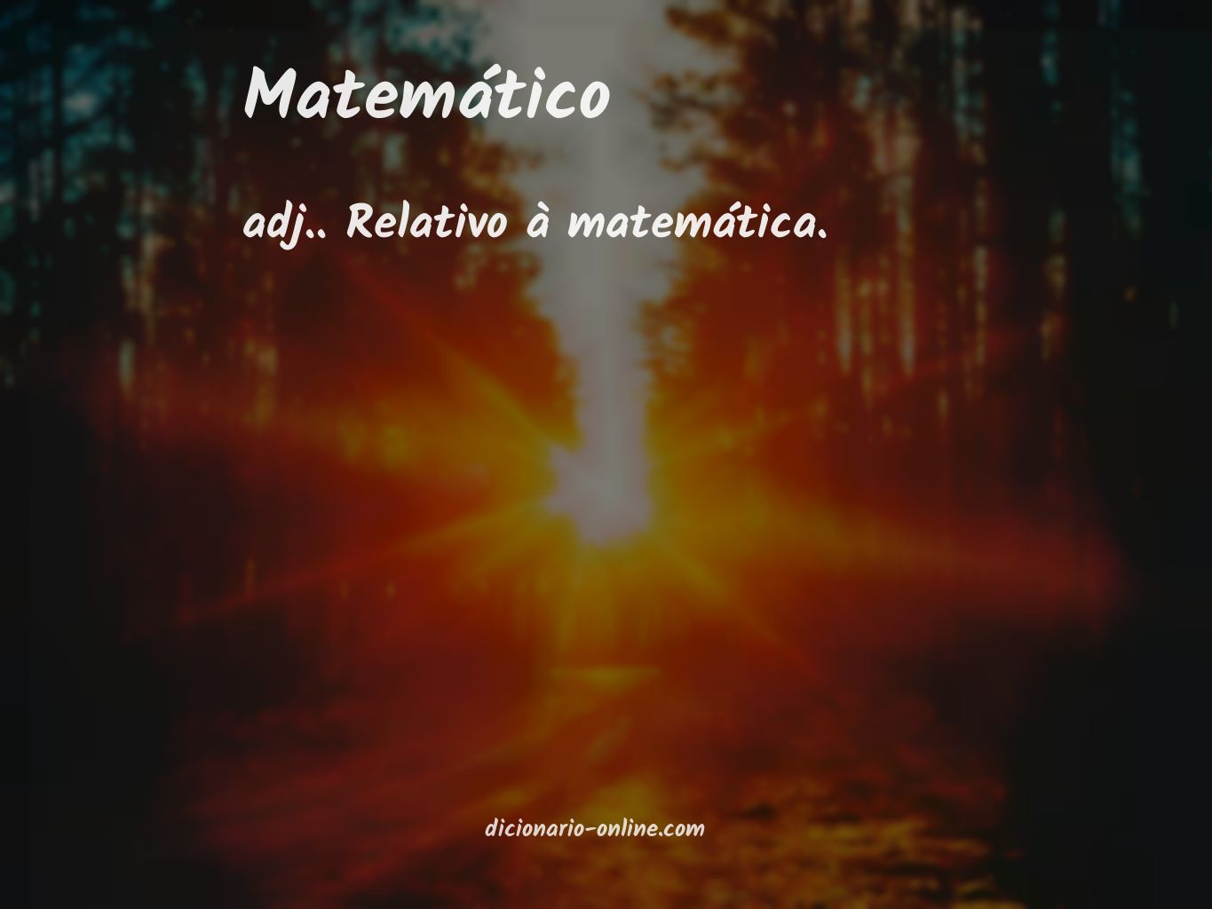 Significado de matemático