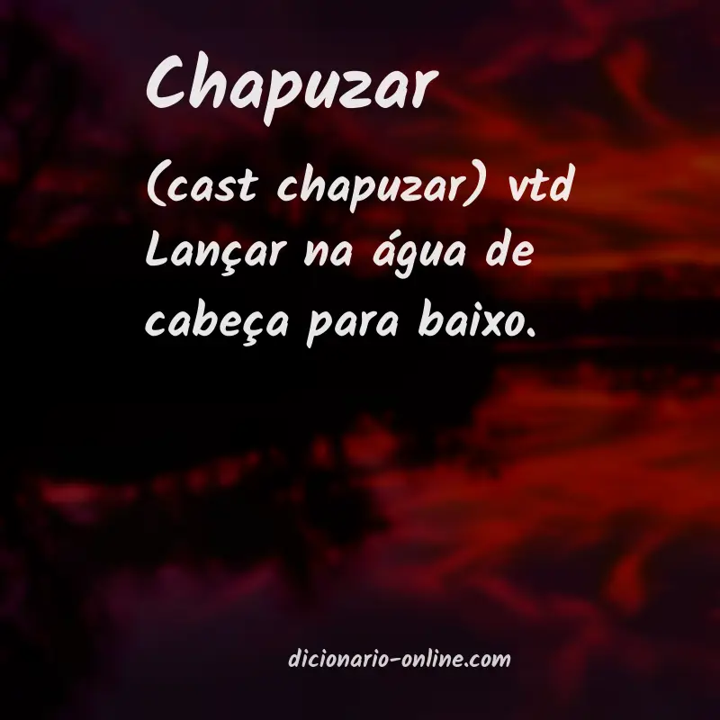 Significado de chapuzar