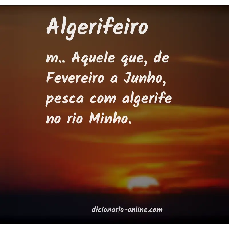 Significado de algerifeiro