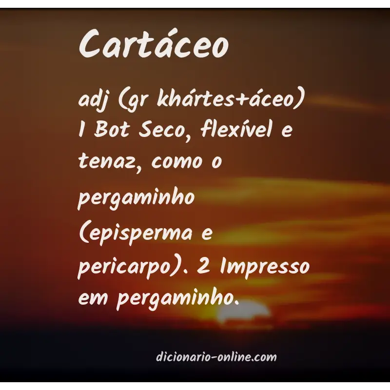 Significado de cartáceo