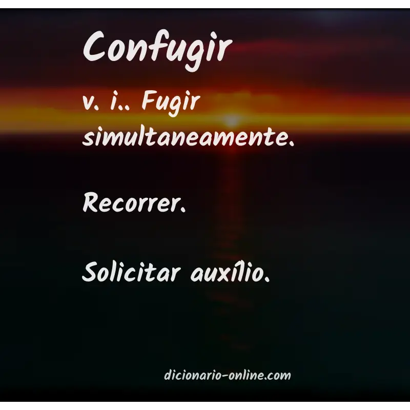 Significado de confugir