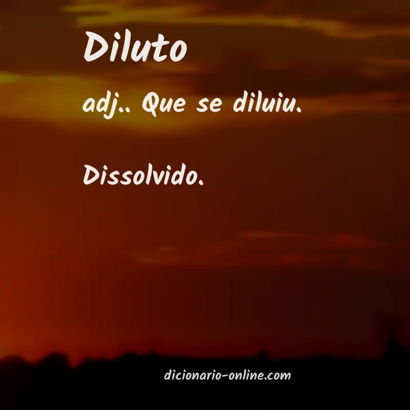 Significado de diluto