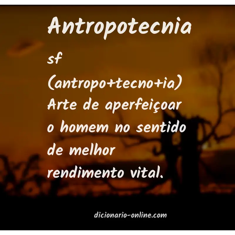 Significado de antropotecnia