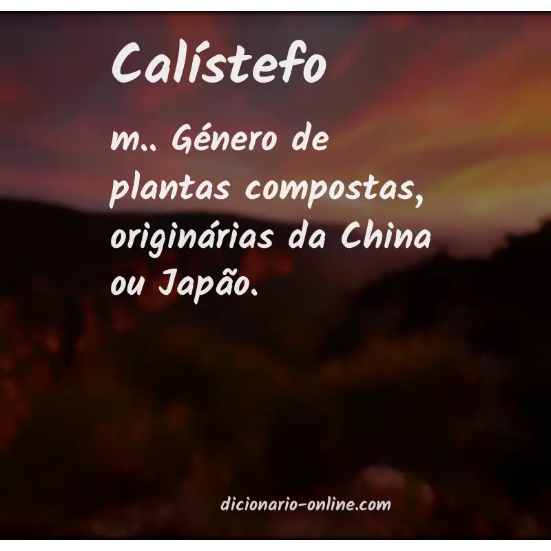 Significado de calístefo