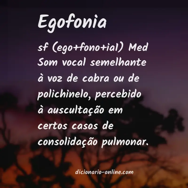 Significado de egofonia