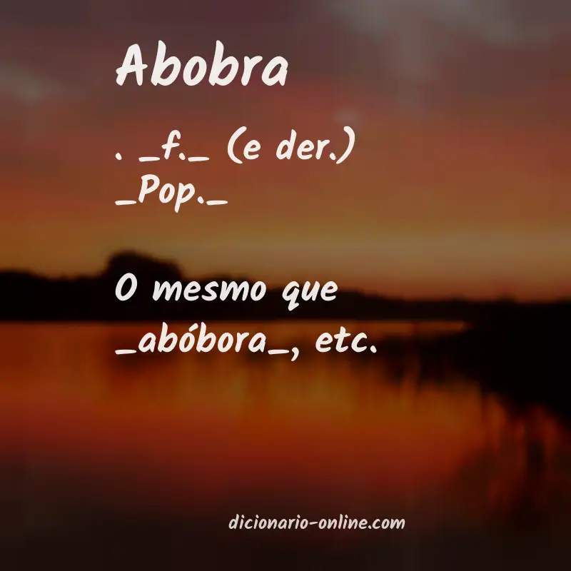 Significado de abobra