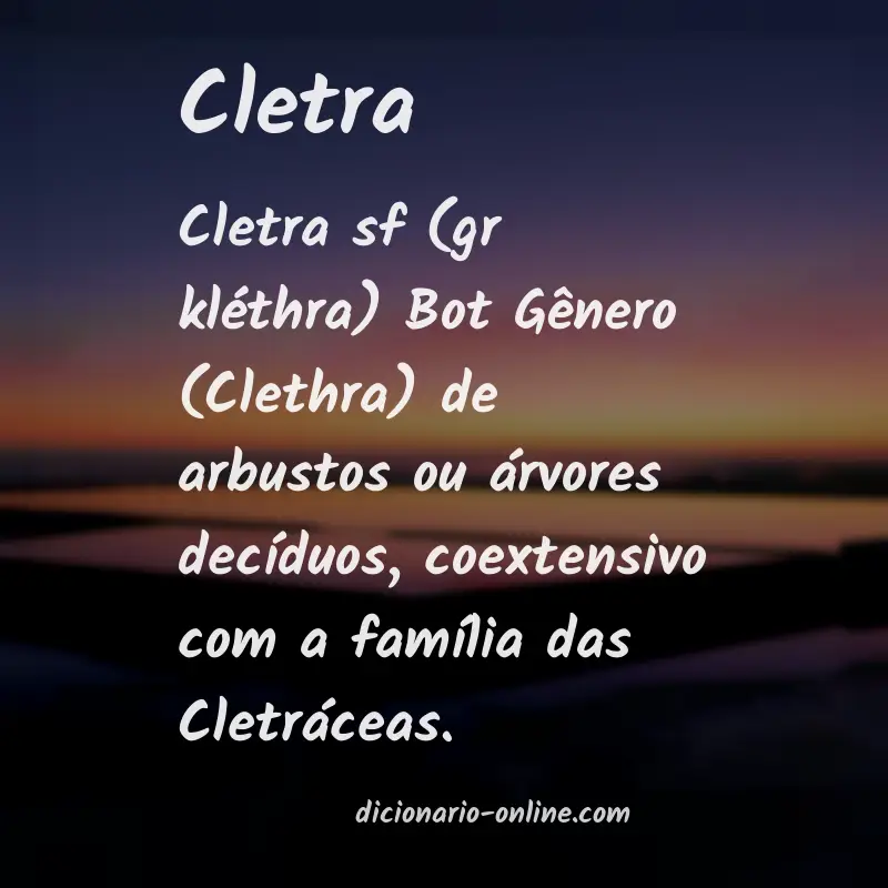 Significado de cletra