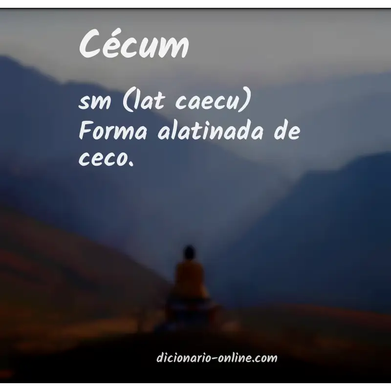 Significado de cécum