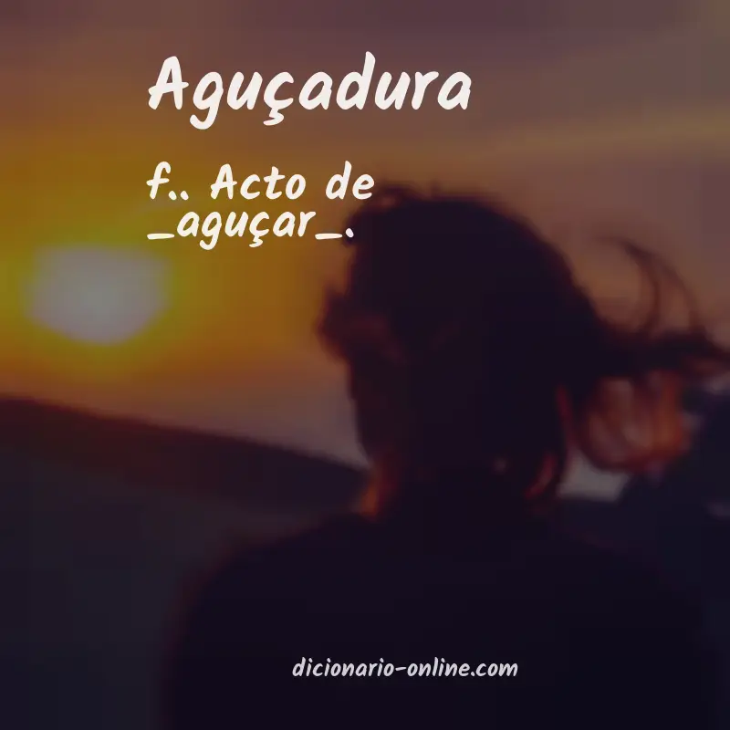 Significado de aguçadura