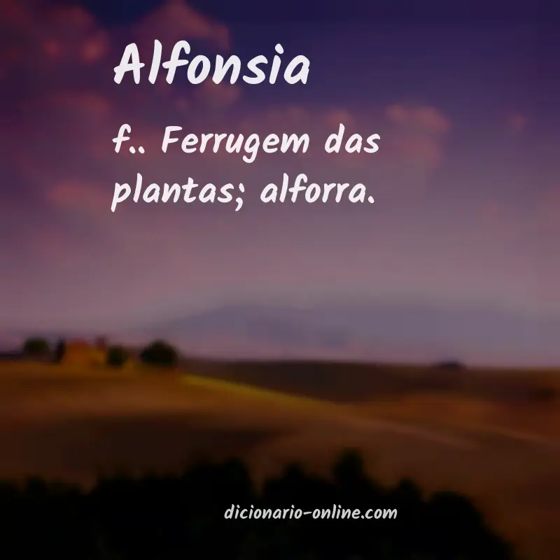 Significado de alfonsia