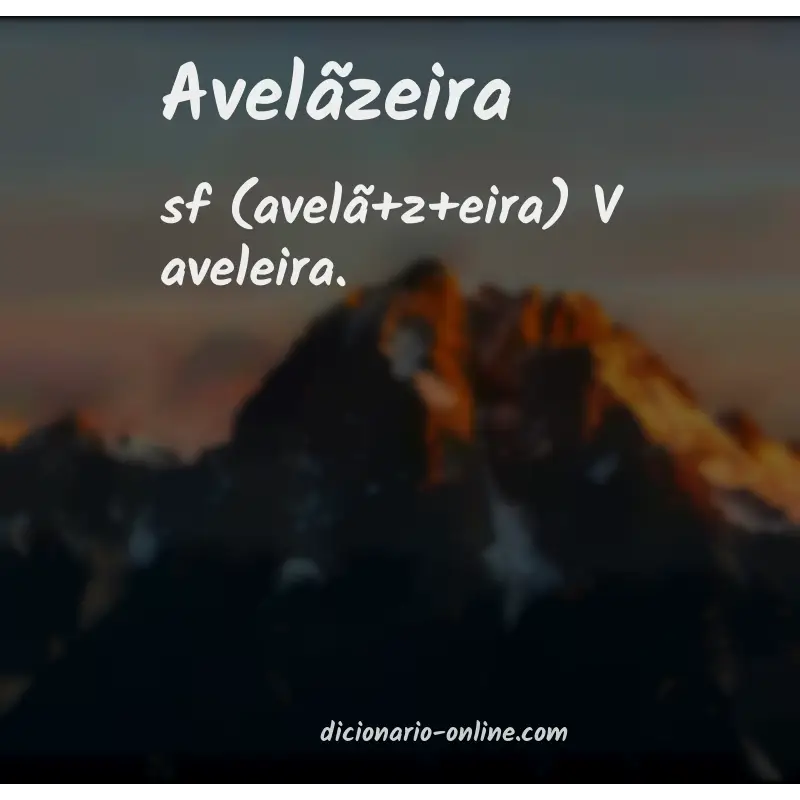 Significado de avelãzeira