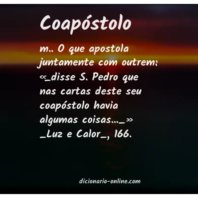 Significado de coapóstolo