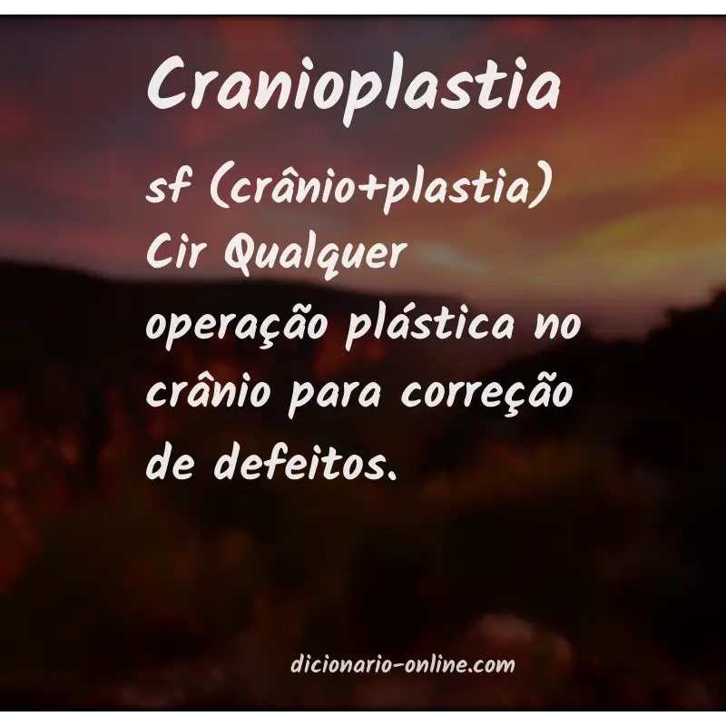 Significado de cranioplastia