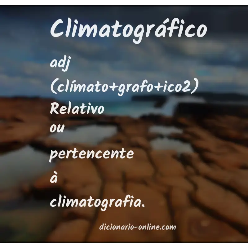 Significado de climatográfico