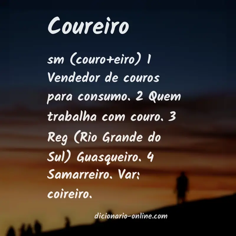 Significado de coureiro