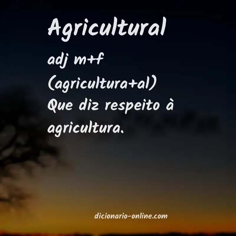 Significado de agricultural