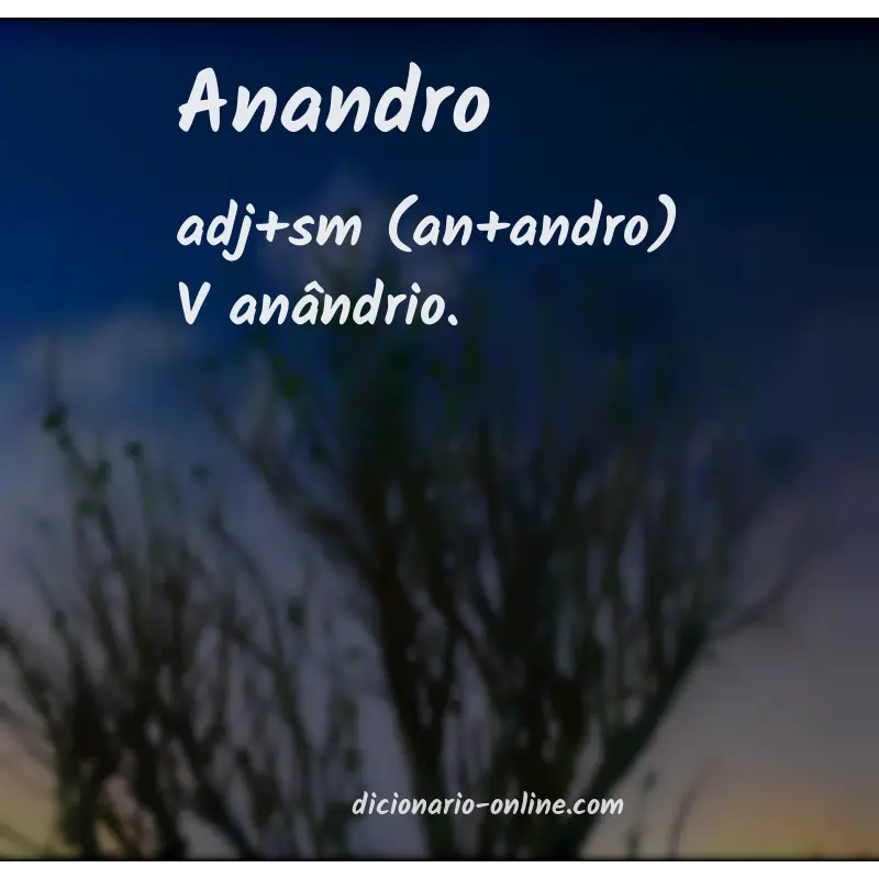 Significado de anandro