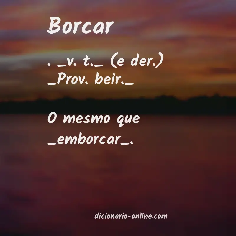 Significado de borcar