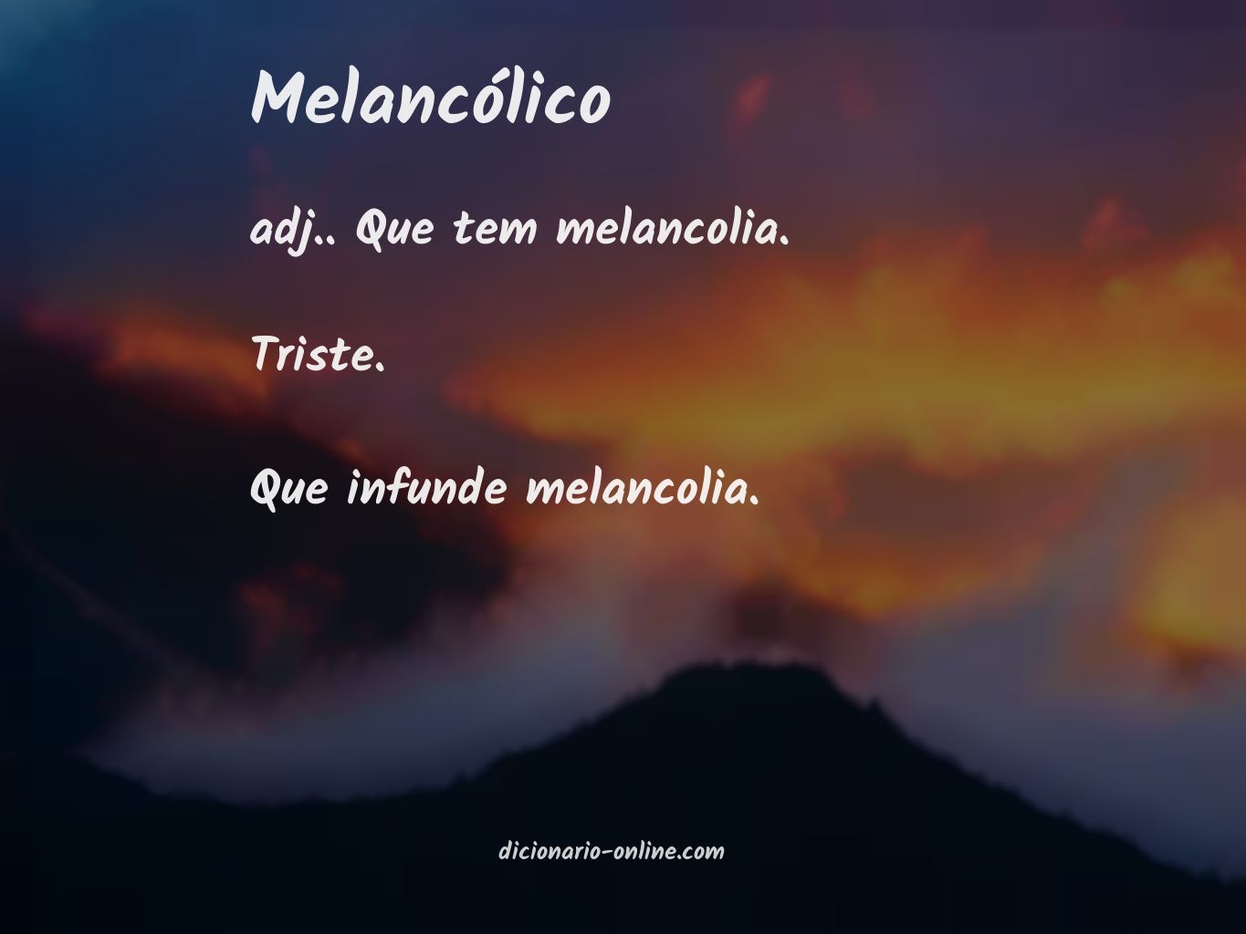 Significado de melancólico