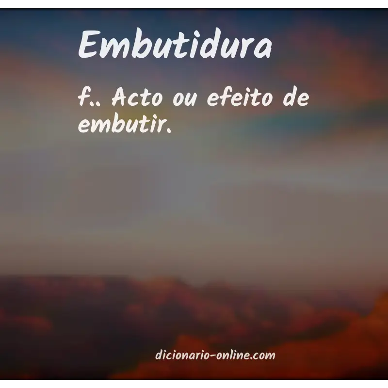 Significado de embutidura